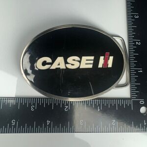 CASE IH Licensed Product Oval Belt Buckle Black Silver‎ Tone CNH America LLC